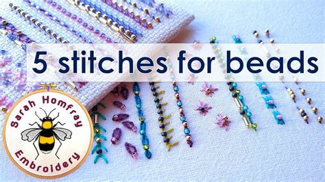 types of embroidery beads.